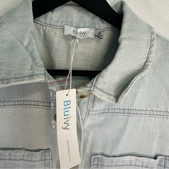 Bluivy Light Blue Denim Romper – Size Medium, New with Tags - Picture 4 of 8